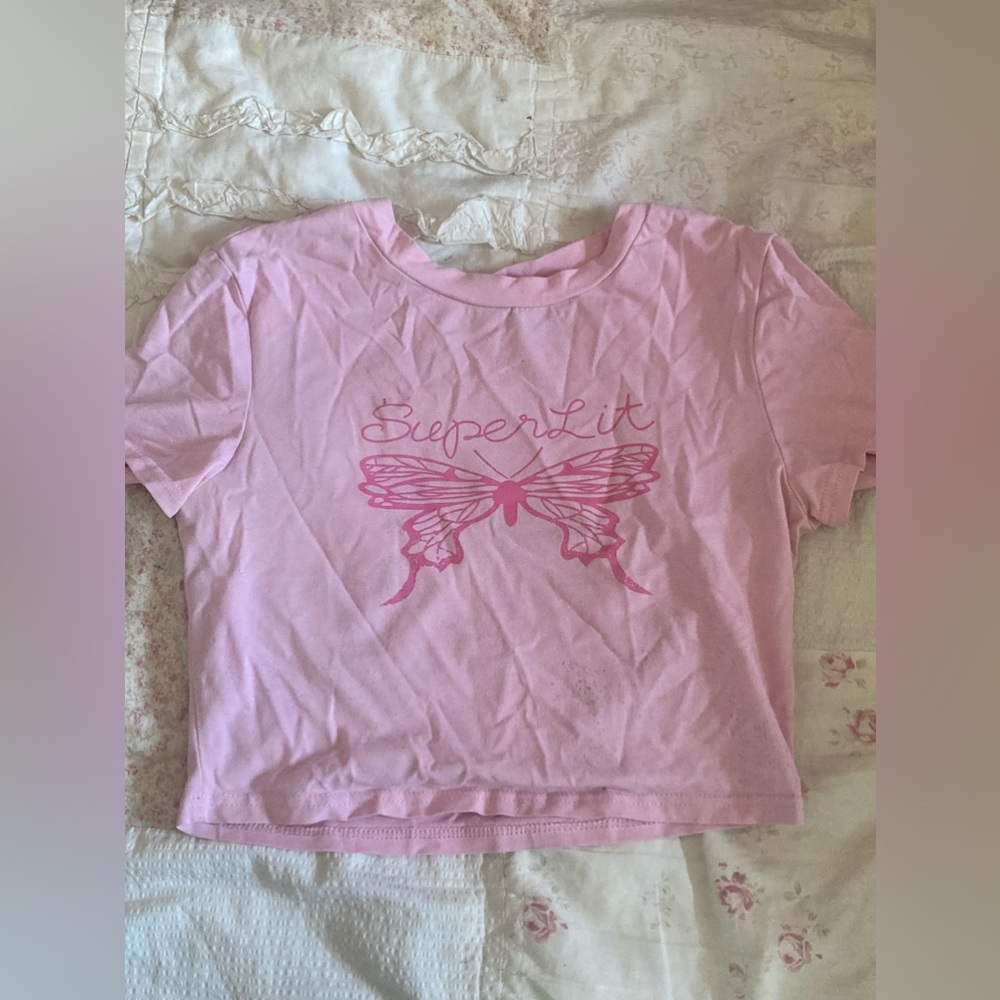 Pink crop top